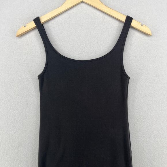 EILEEN FISHER Tank Top XS Organic Cotton Ribbed Jersey Tunic Cami Slim Gray - Picture 4 of 12